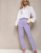 lily rose Cămașă Albă din Bumbac cu Guler și Volan Chrissa