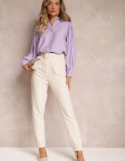lily rose Cămașă Mov cu Mâneci Decorative din Țesătură Plisată Zemona