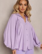 lily rose Cămașă Netedă Violet cu Guler și Mâneci Largi Ophila