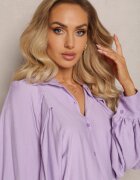 lily rose Cămașă Netedă Violet cu Guler și Mâneci Largi Ophila