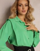 lily rose Cămașă Verde cu Guler și Cusături Emoree