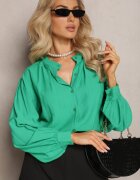 lily rose Cămașă Verde încheiată cu mânecă plisată Marela