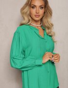 lily rose Cămașă Verde încheiată cu mânecă plisată Marela