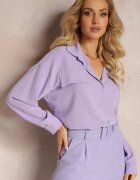 lily rose Cămașă Violet cu nasturi și imitație de buzunare Yousra