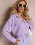 lily rose Cămașă Violet cu nasturi și imitație de buzunare Yousra