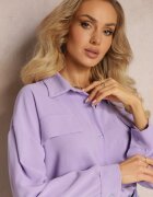 lily rose Cămașă Violet cu nasturi și imitație de buzunare Yousra