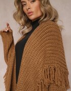 lily rose Cardigan Maro Deschis Lung cu Franjuri Finantia