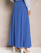 lily rose Fustă Albastră Lungă Cloș High Waist Leoraia