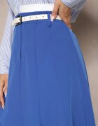 lily rose Fustă Albastră Lungă Cloș High Waist Leoraia