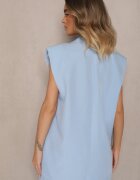 lily rose Niebieska Garniturowa Kamizelka z Usztywnioną Linią Ramion Ellamira **Tłumaczenie na rumuński:** Vestă De Costum Albastră cu Linie Umeri Întărită Ellamira
