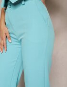 lily rose Pantaloni Albaștri cu dungă în stil de costum High Waist Jaessa