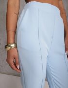 lily rose Pantaloni Albaștri Largi De Costum cu Talie Înaltă și Elastic în Talie Meaba