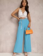 lily rose Pantaloni albaștri largi Laodaleia