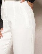 lily rose Pantaloni Albi cu Crăci Drepți și Imitație de Buzunare Viarvi