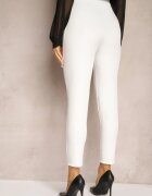 lily rose Pantaloni Albi De Costum cu Talie Înaltă Saggie