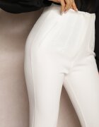 lily rose Pantaloni Albi De Costum cu Talie Înaltă Saggie