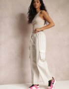 lily rose Pantaloni Cargo Gri cu picioare largi și talie elastică Zael