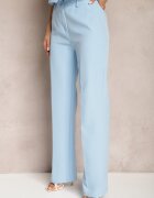 lily rose Pantaloni de costum albaștri High Waist cu buzunare Blathe