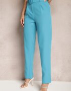 lily rose Pantaloni de costum Albaștri High Waist cu curea Wenus