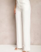 lily rose Pantaloni de costum Albi High Waist cu Buzunare Blathe