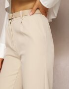lily rose Pantaloni de costum Bej cu picioare ușor evazate Lienta