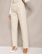 lily rose Pantaloni de costum Bej High Waist cu Curea Venus