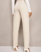 lily rose Pantaloni de costum Bej High Waist cu Curea Venus