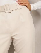 lily rose Pantaloni de costum Bej High Waist cu Curea Venus