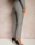 lily rose Pantaloni de costum Gri cu vâscoză și curea cu cataramă Vallattia