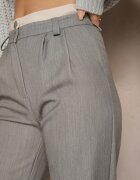 lily rose Pantaloni de costum Gri deschis Talie înaltă cu Cusături Variola