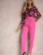 lily rose Pantaloni de costum Roz închis Talie înaltă cu curea Venus