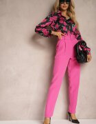 lily rose Pantaloni de costum Roz închis Talie înaltă cu curea Venus