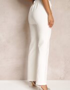lily rose Pantaloni eleganți albi cu talie înaltă și elastic în talie Casemea
