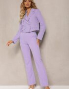 lily rose Pantaloni largi de costum violet cu talie înaltă și elastic în talie Casemea