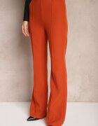 lily rose Pantaloni Largi Portocalii închiși de costum cu talie înaltă și elastic în talie Meaba