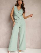 lily rose Pantaloni Largi Verde deschis Laodaleia