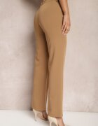 lily rose Pantaloni Maro deschis de costum Talie înaltă cu Cusături Variola