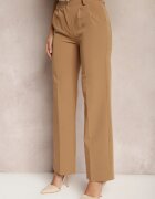 lily rose Pantaloni Maro deschis de costum Talie înaltă cu Cusături Variola