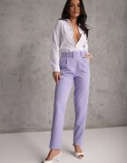 lily rose Pantaloni Mov De Costum High Waist cu Centură Wenus