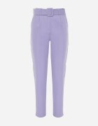 lily rose Pantaloni Mov De Costum High Waist cu Centură Wenus