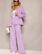 lily rose Pantaloni Mov deschis Larghi High Waist Dule