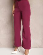 lily rose Pantaloni Mov închis Larghi Din material High Waist Dinnes