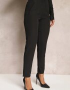 lily rose Pantaloni Negri cu Croială Dreaptă și Imitație de Buzunare Viarvi