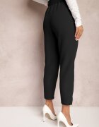 lily rose Pantaloni Negri De Costum Talie Înaltă Cu Centură Wenus