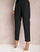lily rose Pantaloni Negri De Costum Talie Înaltă Cu Centură Wenus