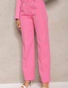 lily rose Pantaloni Roz de Costum cu Picioare Ușor Evazate Lienta