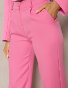lily rose Pantaloni Roz de Costum cu Picioare Ușor Evazate Lienta