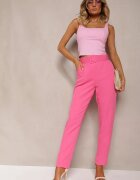 lily rose Pantaloni Roz de costum Talie înaltă cu centură Venus
