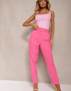 lily rose Pantaloni Roz de costum Talie înaltă cu centură Venus