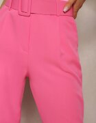 lily rose Pantaloni Roz de costum Talie înaltă cu centură Venus